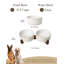 Hexagon & Flower Embossed Pattern Anti-skid Stoneware Elevated Feeder-129587416