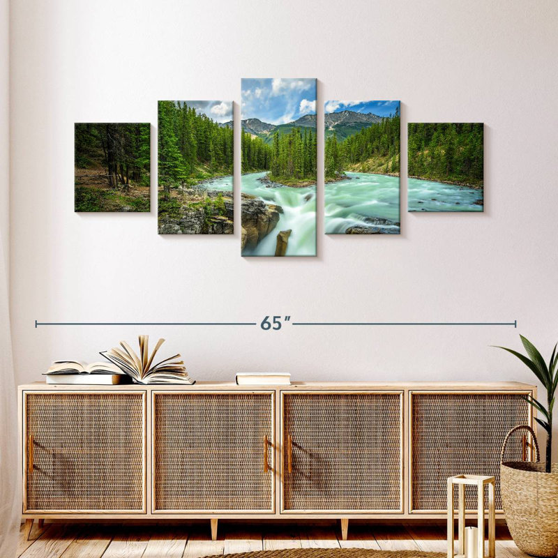 Upper Sunwapta Waterfalls, 24" H x 55" W