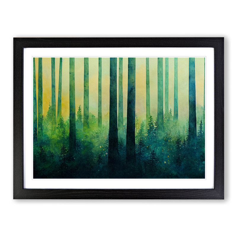 XH1022-9845X Forest Vol.7 - Single Picture Frame Print, Black Framed, 46cm H x 64cm W x 2cm D