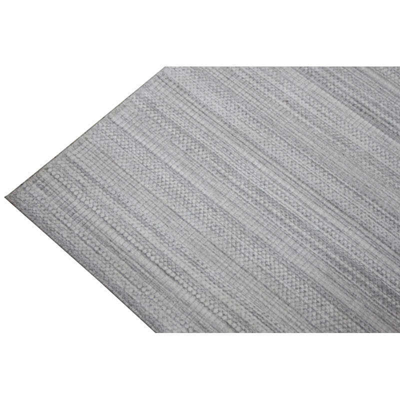 Tapis tissé à la main | Tapis en laine et bambou en soie moderne | Tapis d'intérieur beige 4 mm, Rectangulaire 8 pi x 10 pi