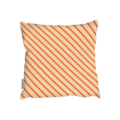 Orange Lines Cushion Cover