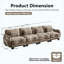 Canapé modulaire surdimensionné 4 places Coffee Chenille