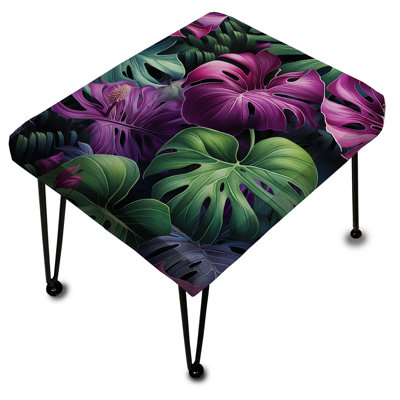 Motif tropical Monstera Enchantment - repose-pieds rectangulaire tropical