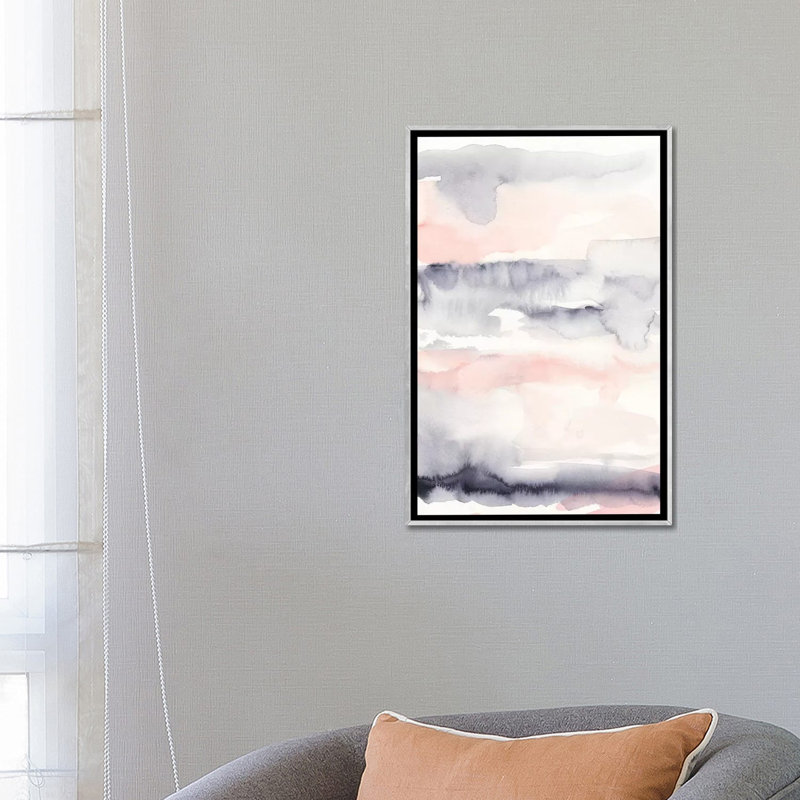 « Violet & blush II » par Ethan Harper, reproduction d’art, Toile avec cadre argenté, H 26 po x l 18 po x 1,5 po