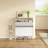 Space-Saving Tipping Bucket Storage Cabinet, Narrow Design with Carved Details, Solid Wood Legs, Anti-Tip Kit Included