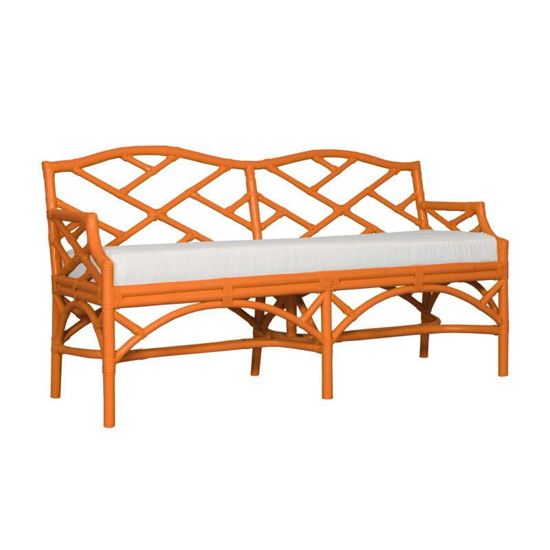 Banc en osier Chippendale, Orange citron