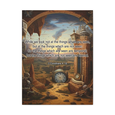 Temporal 2, Corinthiens, art mural chrétien 4: 18