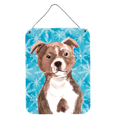 Décoration murale à suspendre l’hiver chocolat labrador