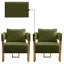 Ensemble de 2 fauteuils d'appoint rembourrés Teddy-129715223