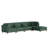 Seemab 5 - Piece Upholstered Hunter Green Corduroy Modular Sectional with Pillow Back and Removable Ottoman-102376899