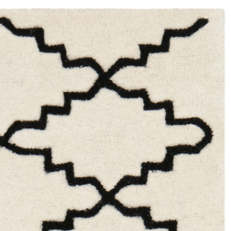 Carolene Hand Tufted Wool Geometric Rug, Square 7'