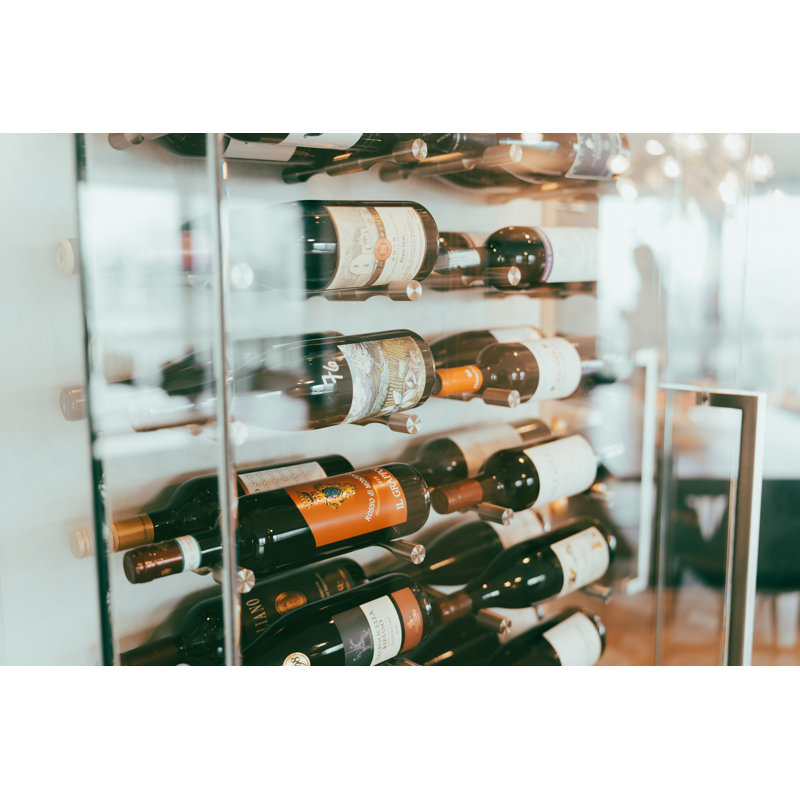 Aaronson 2 Bottle Wall Mounted Wine Bottle Rack, Gun Metal
