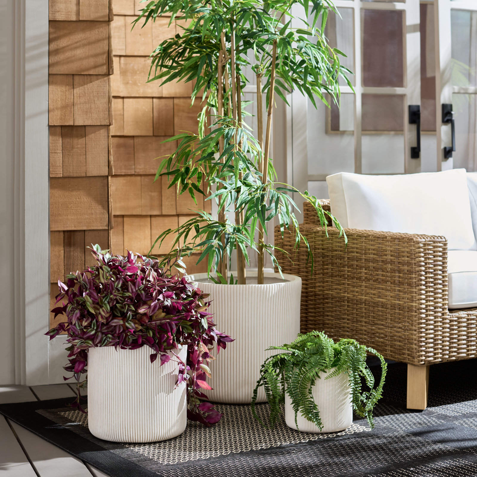 18" Pot Planter, Beige