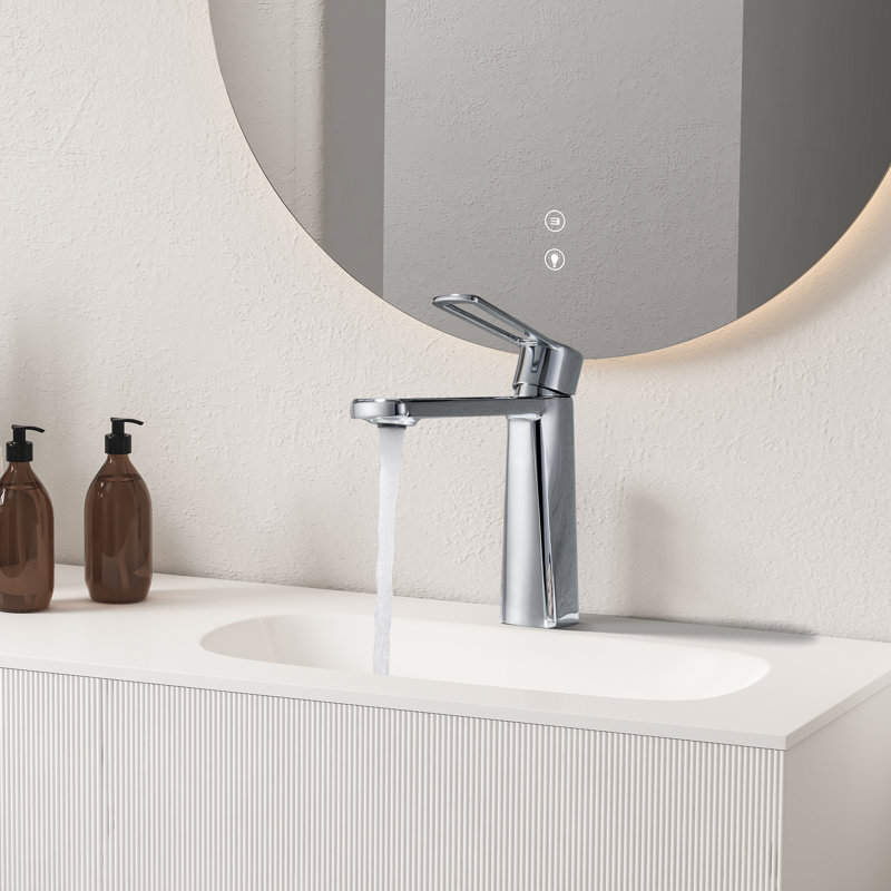 Paula Single Hole Single-Handle Bathroom Faucet, Polished Chrome