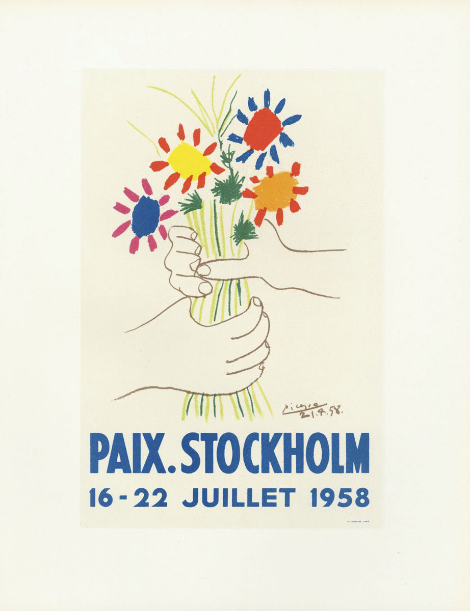 Vault W Artwork School of Paris 'Paix Stockholm 1958' by Pablo Picasso