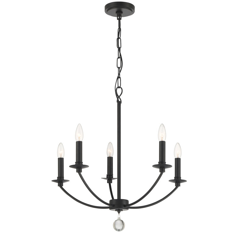 Lustre noir 5 lumières Latifha