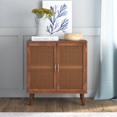 Armoire d'appoint en bois massif 2 portes Pétrolia