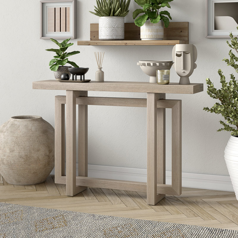 Console Cesily, Aulne blanc, H 29,5 po x l 44 po x P 10 po