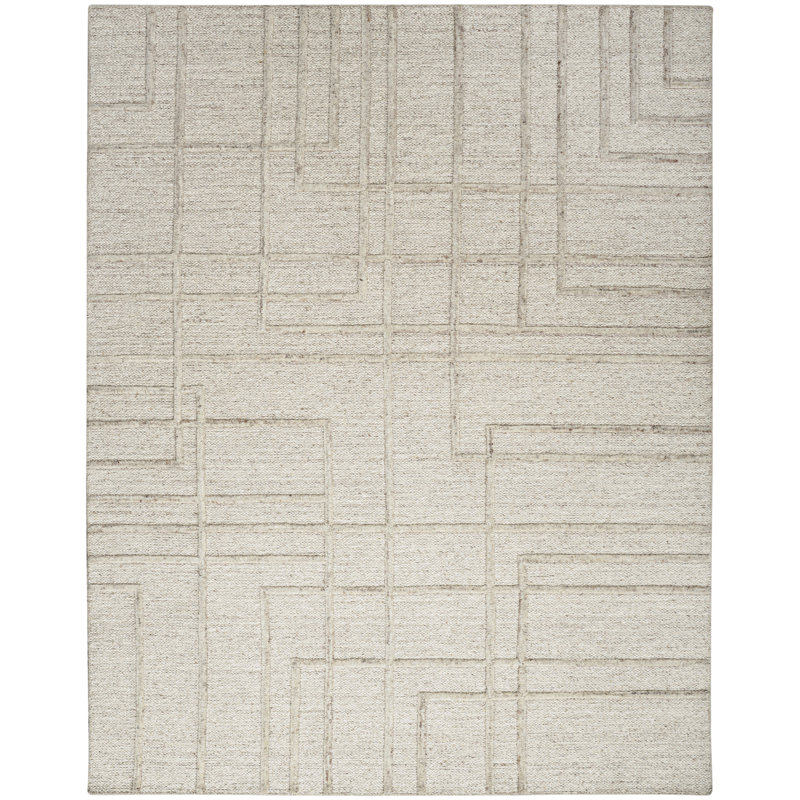 Calvin Klein CK045 Impressions Silver Modern Indoor Rug, Rectangle 8'6" x 11'6"