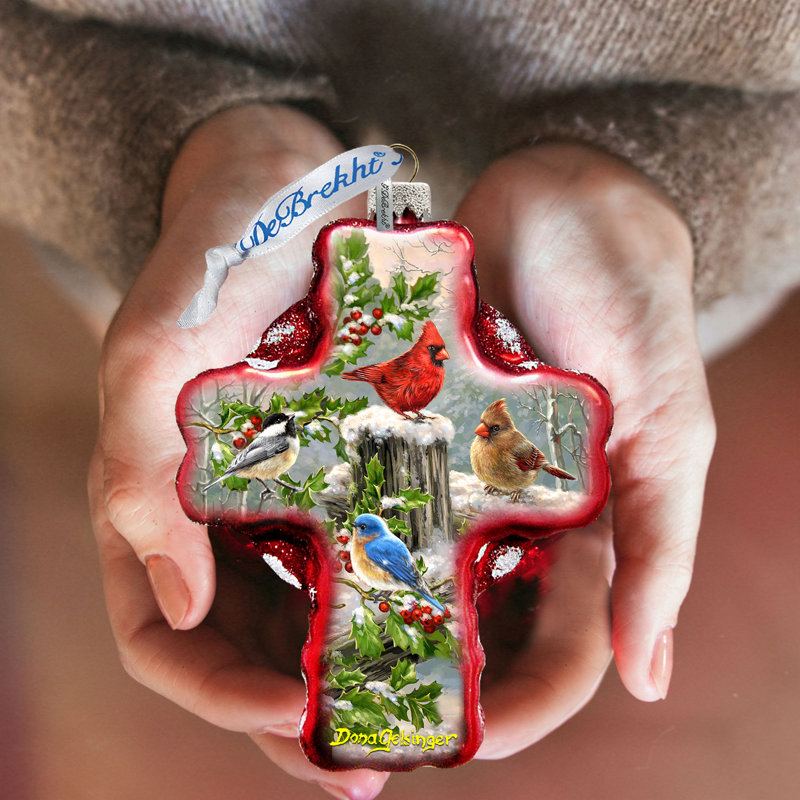 4'' Handmade Glass Holiday Shaped Ornament