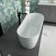 Baignoire de trempage autoportante en acrylique 55,12 po x 27,56 po