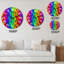 Rainbow of Abstract Colourful Blocks - Patterned Wall Clock-1601835369