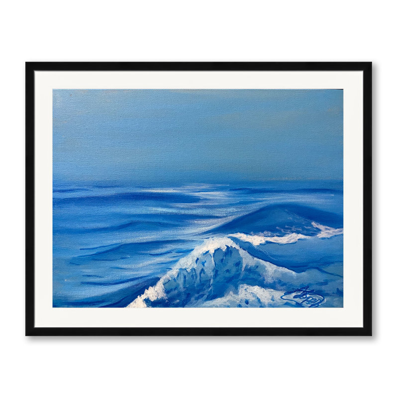 Waves 039 Print by Alicia Lopez, Black Framed Paper, 24" H x 30" W