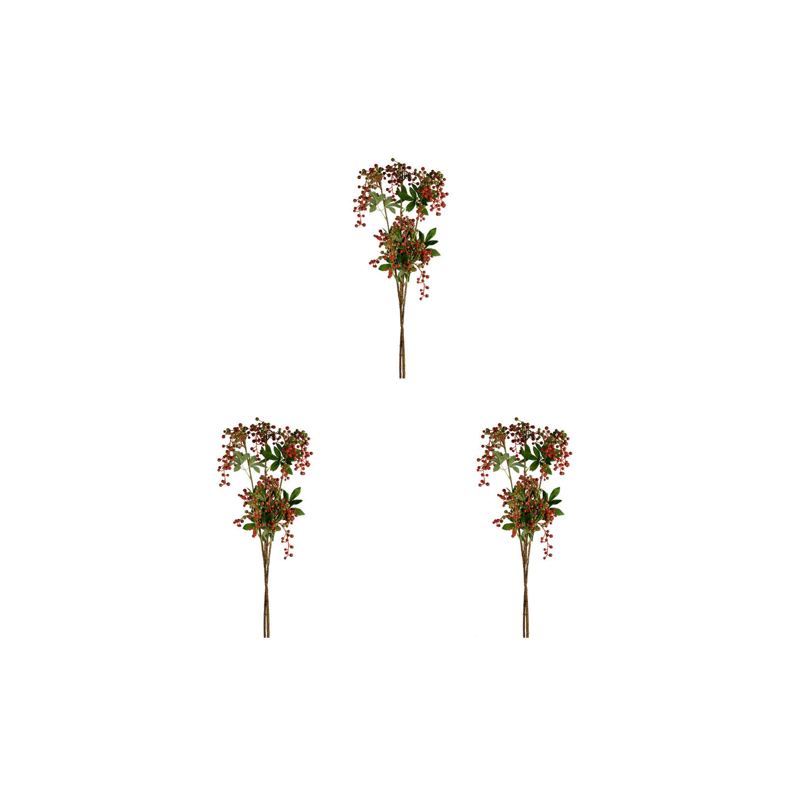 Artificial 38" Berry Spray, 3 per Pack, Red
