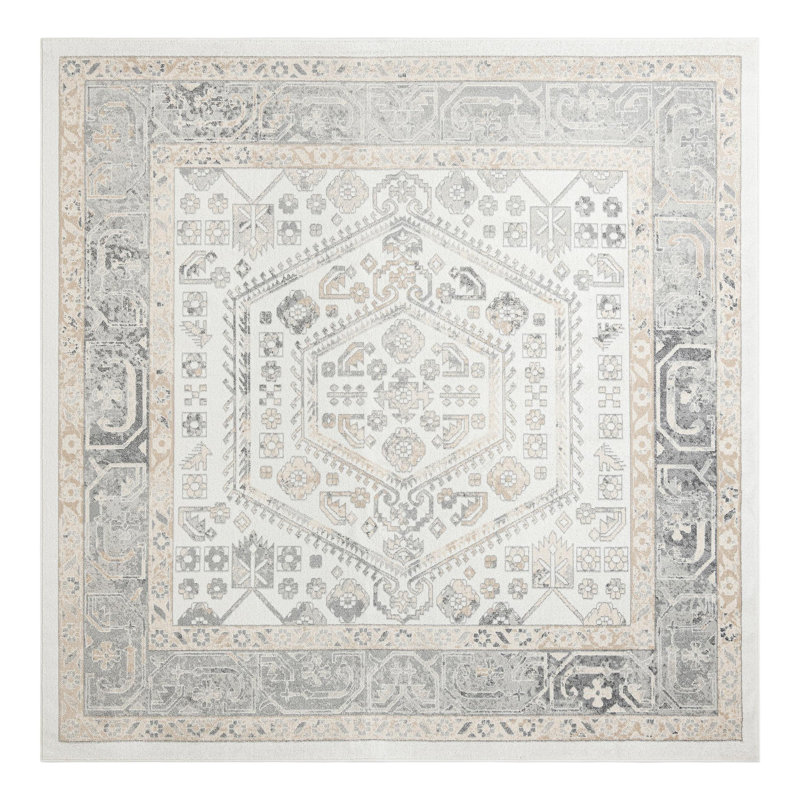 Tapis ivoire Edson, Carré 5 pi 3 po