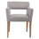 Joseph Grey Linen Narrow Track Arm Dining Chair With Cut Out