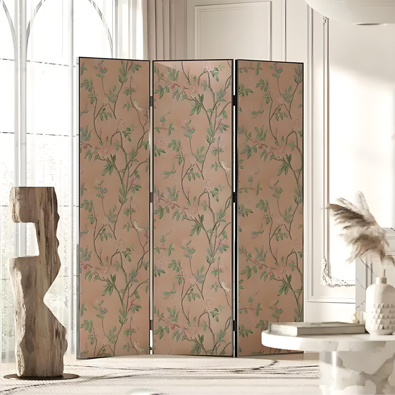 Oiseau et écran d'art floral, H 78,74 po x l 53,15 po x P 1,57 po