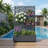 Metal Planter Box with Trellis with Wheels-689363933-671424258