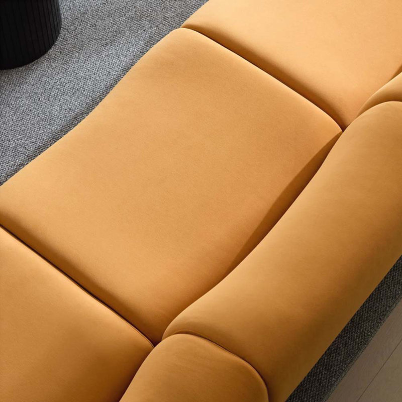 Ronique Upholstered 144.29 " Fabric Sectional, Orange Fabric