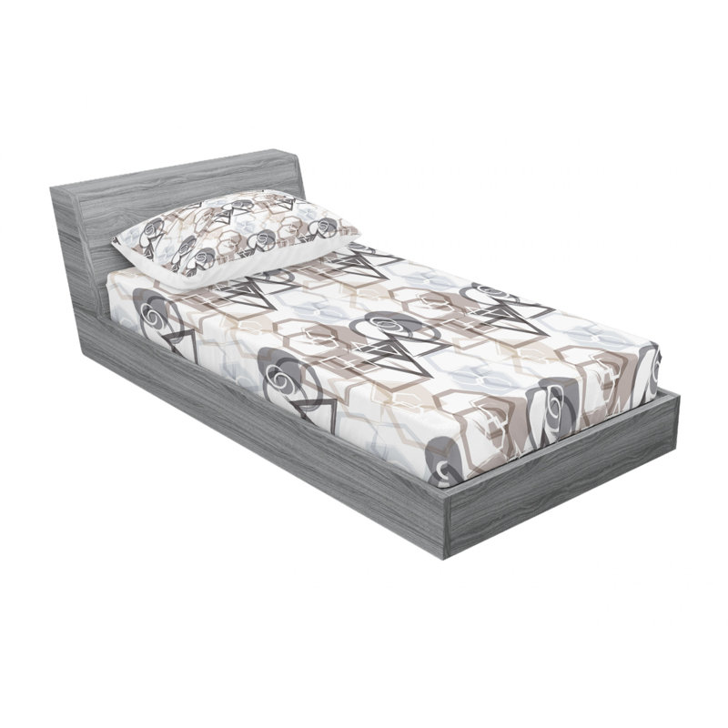 Ensemble de draps Plygons, Ensemble de draps pour lit simple TG avec drap-hou