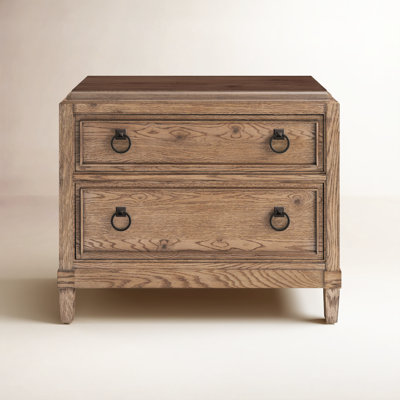 Hayes 2-Drawer Oak Nightstand