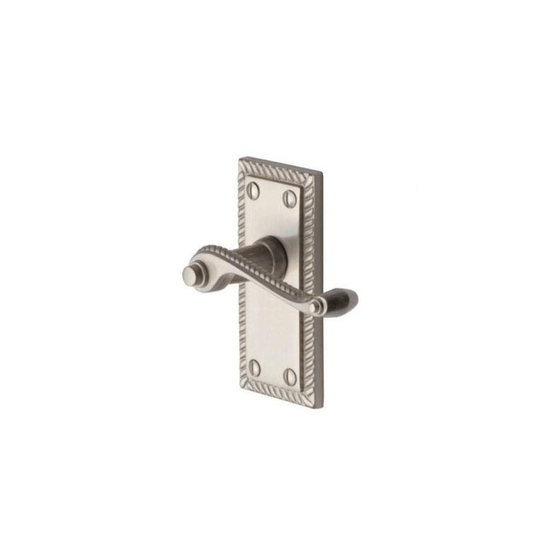  Georgian Design Door Handles Lever Latch in Satin Brushed Chrome Finish