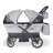 Larktale Caravan Coupe V2 Compact Stroller, Reclining 2-Seat Wagon, Gray-112718937-112718938