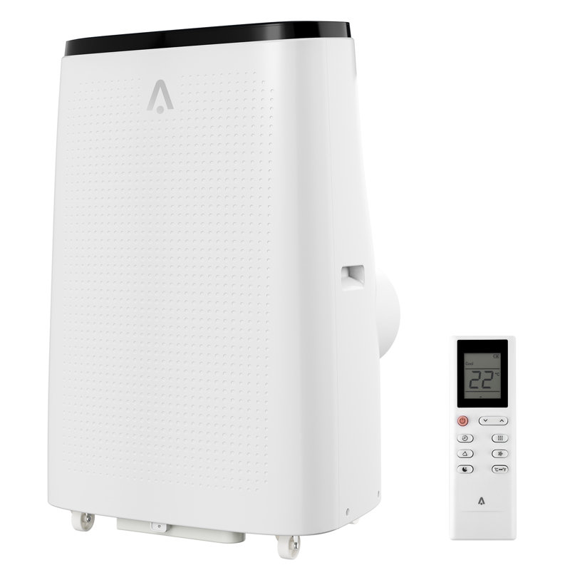 Climatiseur portatif ultra-silencieux 14 000 BTU 3-en-1, refroidissement, déshumidificateur et ventilateur, télécommande, mode veille, minuterie 24H et ensemble de fenêtre pour les pièces jusqu'à 700 pieds carrés (noir)