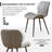 Modern Dining Chair with Faux Leather Upholstery and Metal Legs-401015990