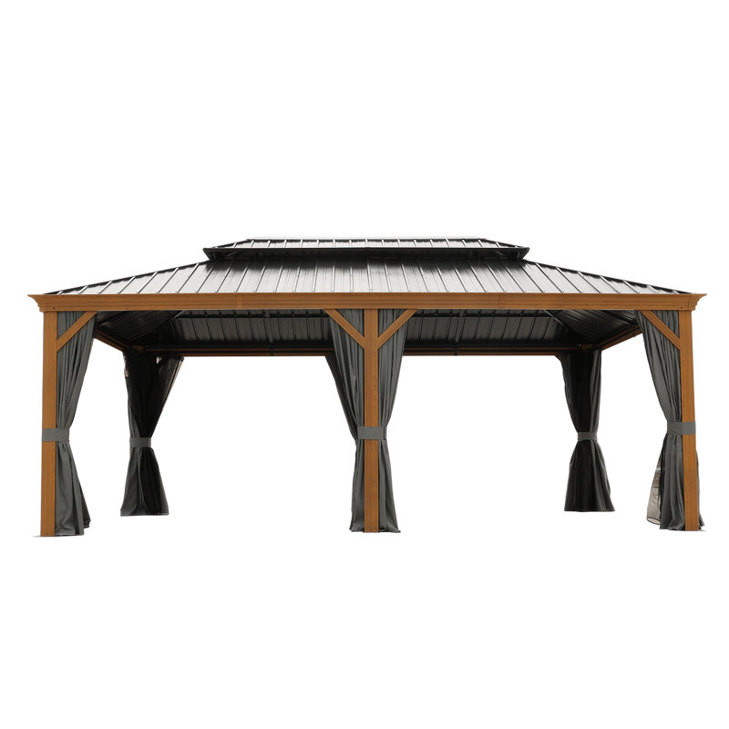 Pavillons de jardin en acier galvanisé 12 x 20 pi avec rideaux en filet
