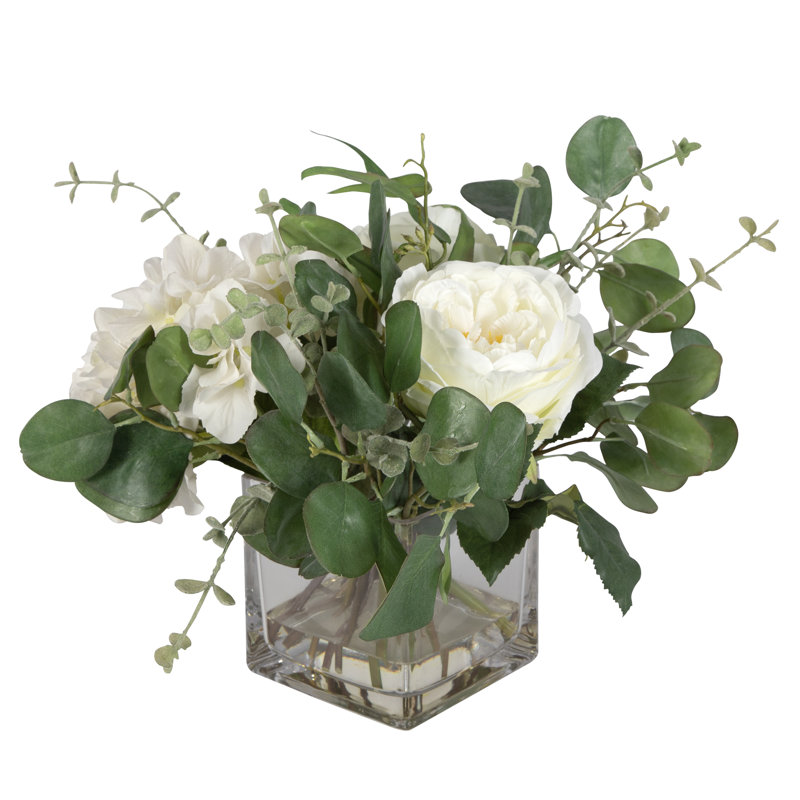 13 " Plastic Mixed Floral Arrangement