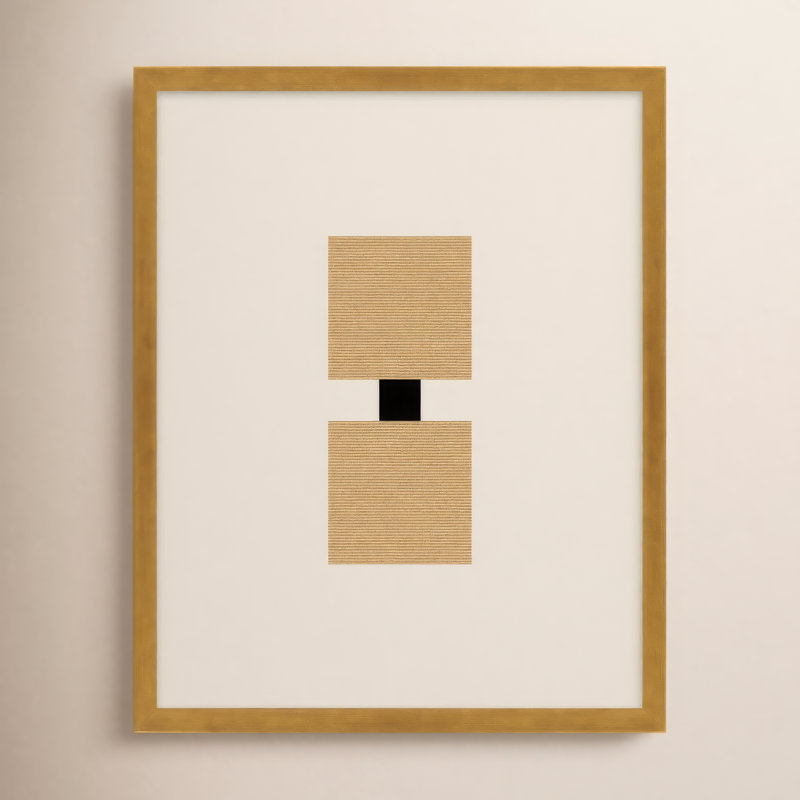 «Cassara Colonne 2» par Eleni Psyllaki pour Paradissi, art numérique, Encadrement doré, H 20 po x l 16 po x P 1,25 po