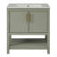 30-Inch Bathroom Vanity With Ceramic Sink And Versatile Storage - Ideal For Small Bathrooms-1581310939