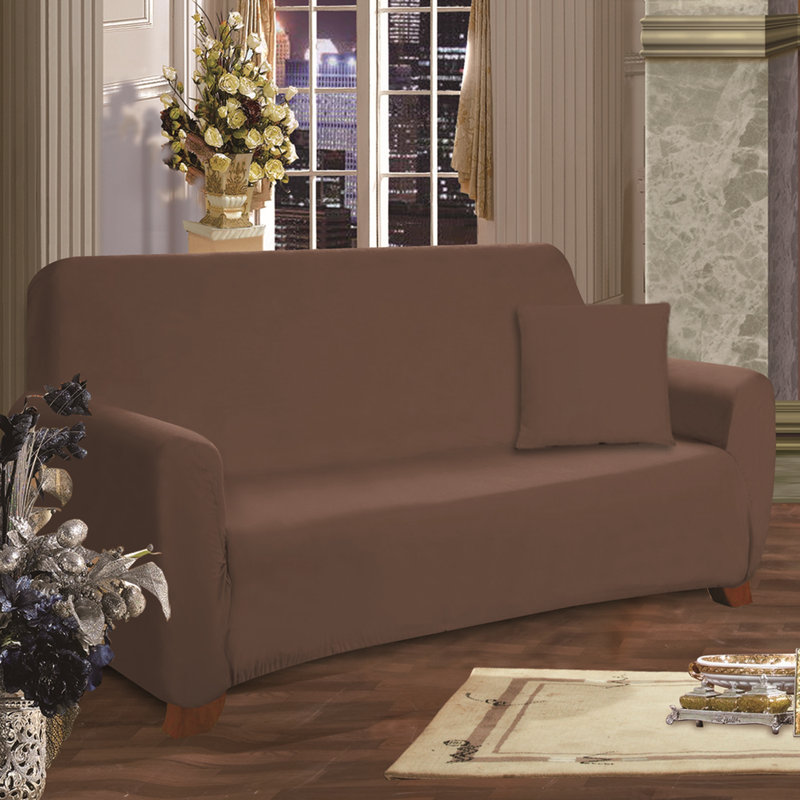 Housse pour causeuse à coussins carrés, Brun