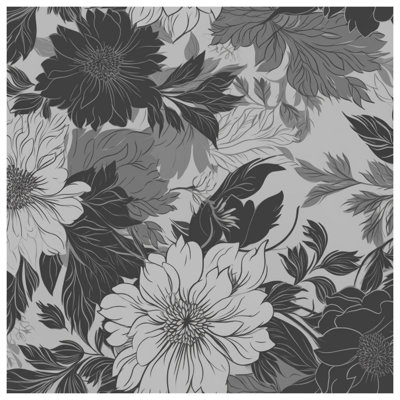 Édredon monochrome à motif floral
