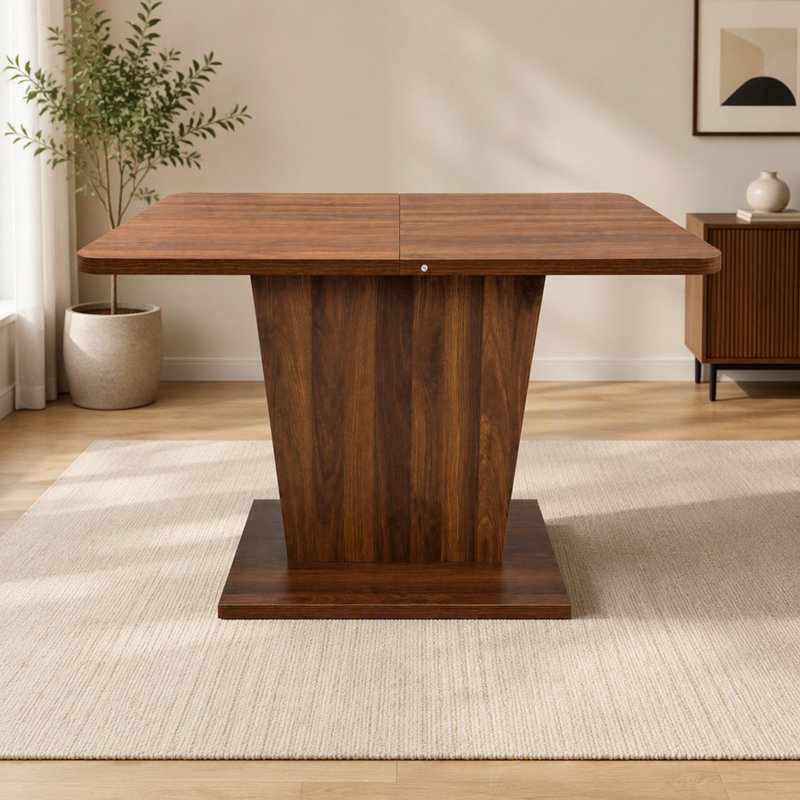 Extendable Rectangular Dining Table for Small Spaces