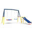Balançoires pour cour arrière avec glissade pour enfants, ensemble de jeu en métal robuste pour enfants de 440 lb