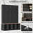 75" Farmhouse Hall Tree with 4 Hidden Hooks, 8 Shoe Doors, 4 Open Cubbies, 180 lb Bench, Anti-Tip Kit, Mudroom Entryway-248612585