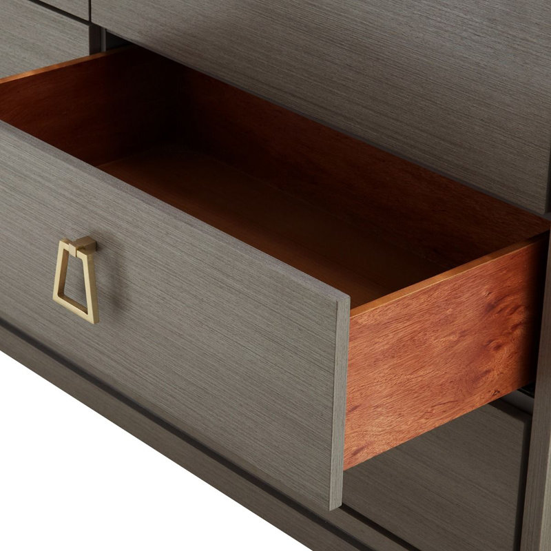 Stanford 6 - Drawer Dresser, Taupe Gray