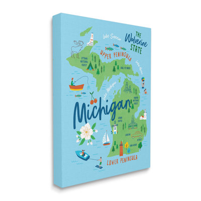 "Everyday Michigan", carte illustrée par Nina Seven